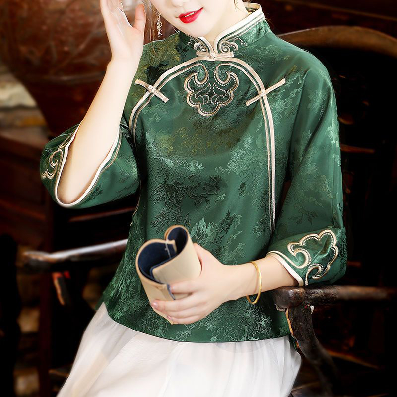 Ethnic Fashion Clothing - Chinese Ethnic Style Embroidery Women's Shirt