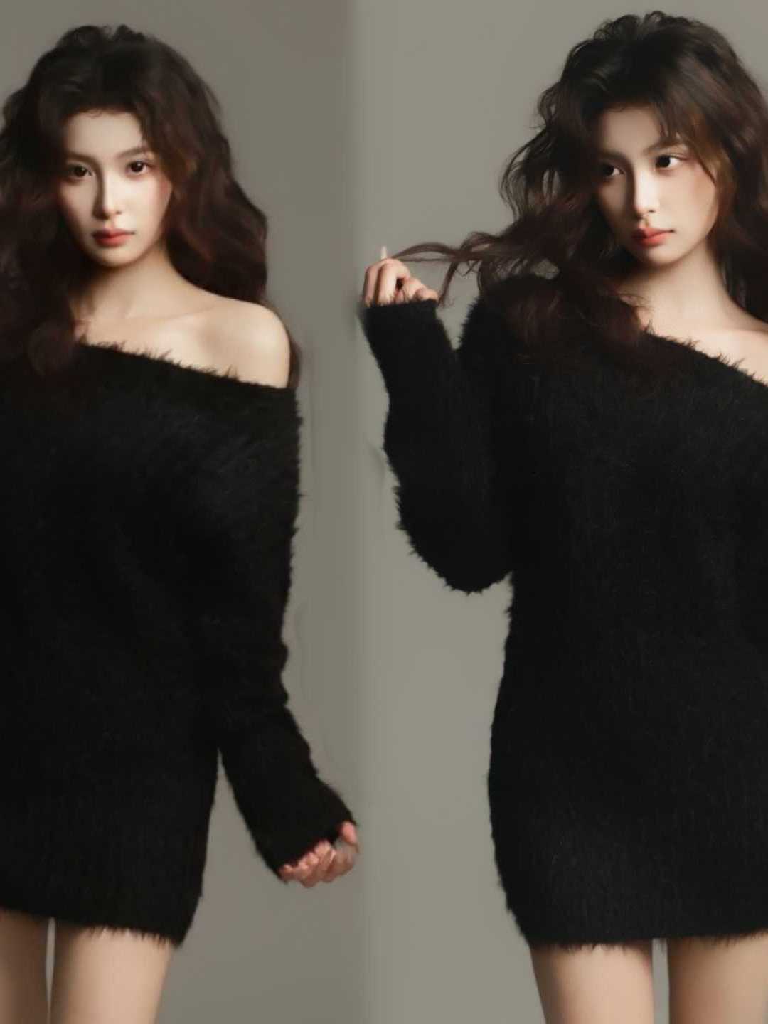 Ethnic Fashion Clothing - Black Portrait Photography Clothing One Shoulder