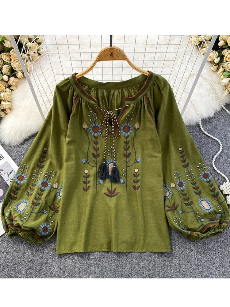Women Spring Blouse Ethnic Sty - Ethnic Fashion Clothing review and price