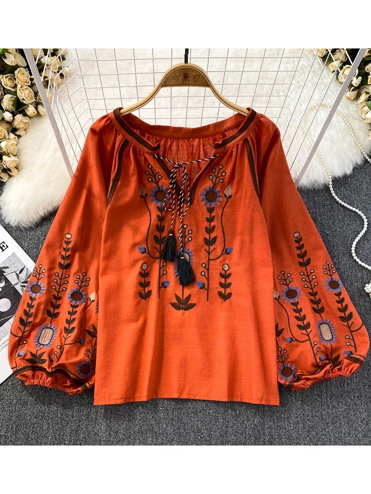 Women Spring Blouse Ethnic Sty - Ethnic Fashion Clothing review and price
