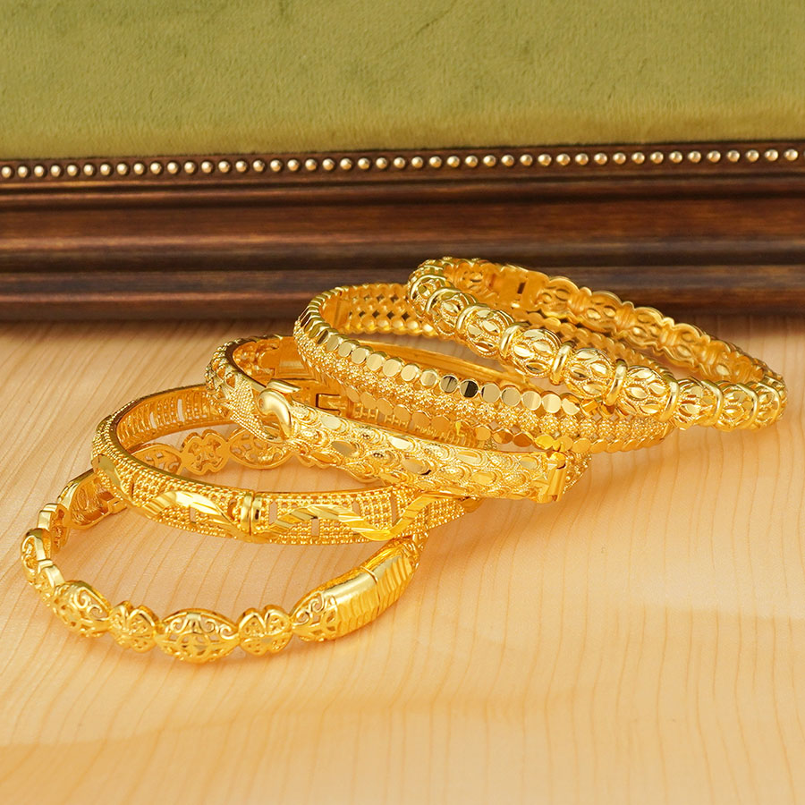 1Pcs Gold Tone Peacock Carved  - Ethnic Fashion In Dubai review and price