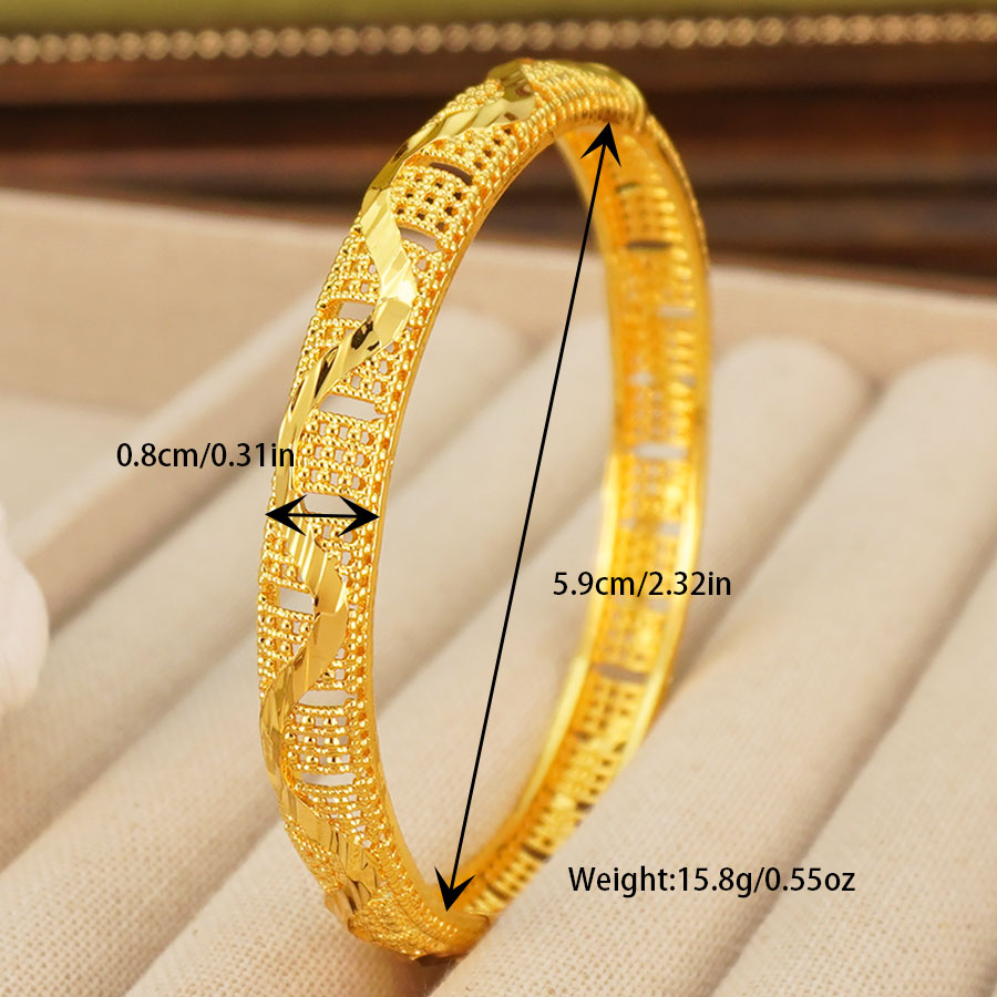 1Pcs Gold Tone Peacock Carved  - Ethnic Fashion In Dubai review and price
