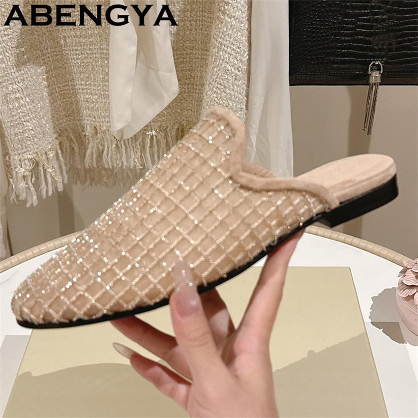 Shiny Lace Mesh Round Toe Flat - The Ethnic Fashion review and price