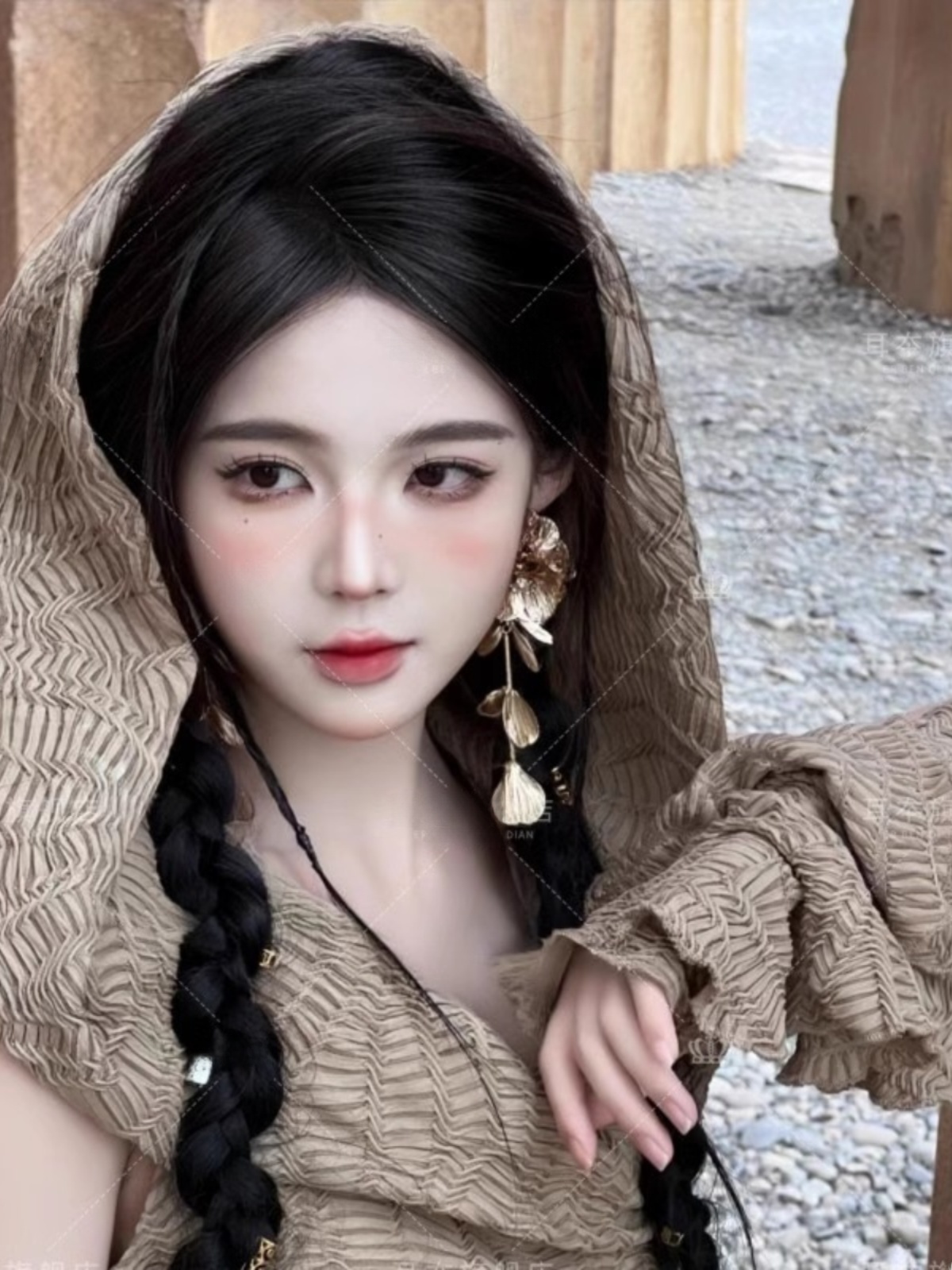 Desert  Themed Long Dress Wome - Ethnic Fashion Clothing review and price
