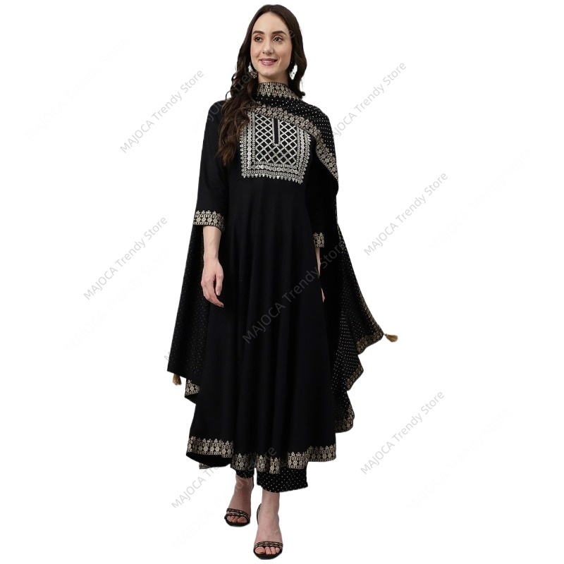 Indian Pakistani Women Black R - Salwar Kameez Set review and price