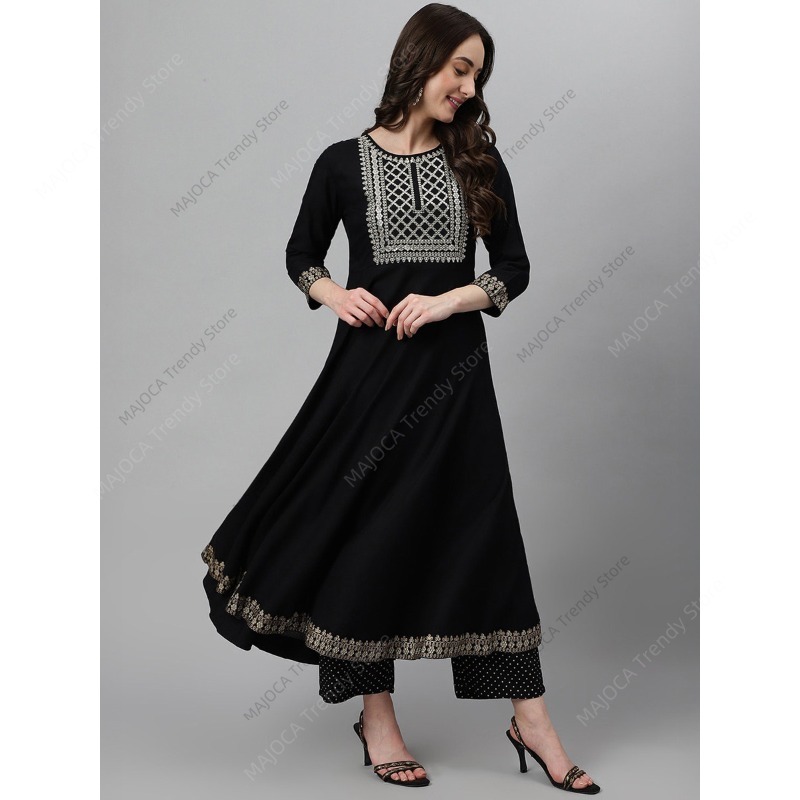 Indian Pakistani Women Black R - Salwar Kameez Set review and price