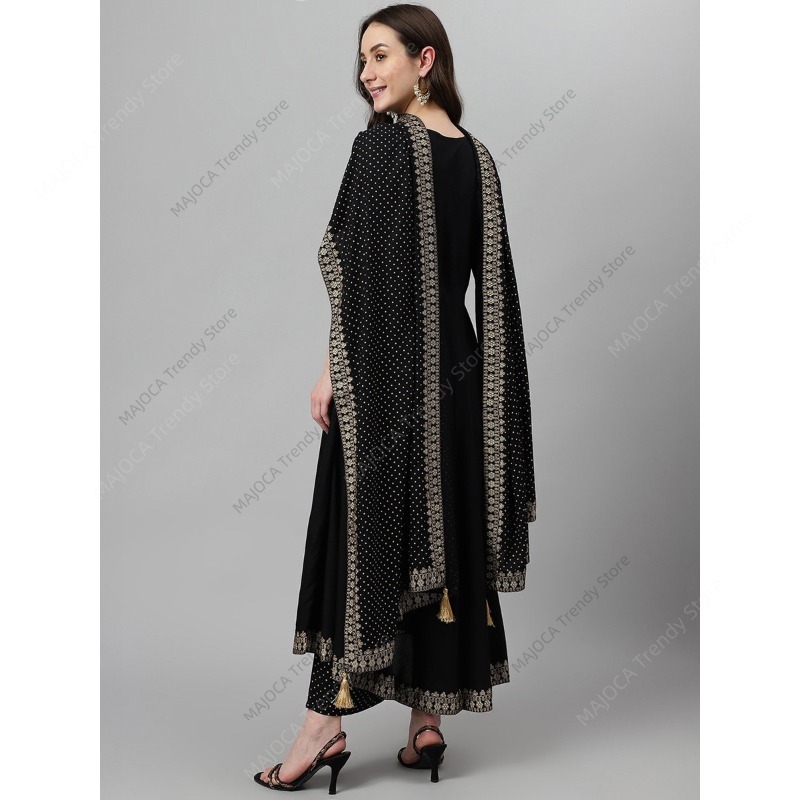 Indian Pakistani Women Black R - Salwar Kameez Set review and price
