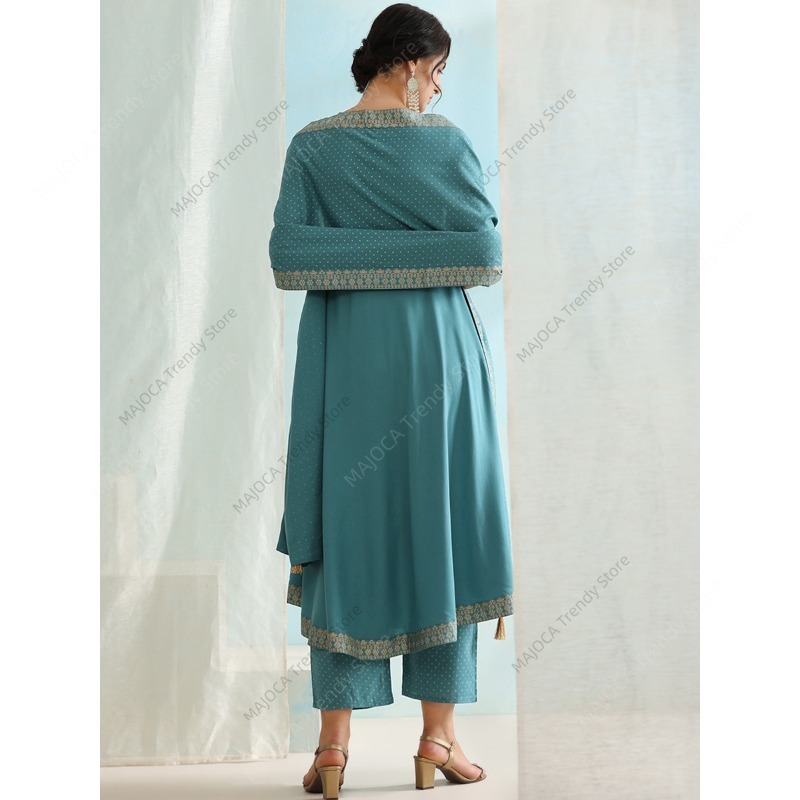Peacock Blue Indian Women 3 Pi - Salwar Kameez Set review and price