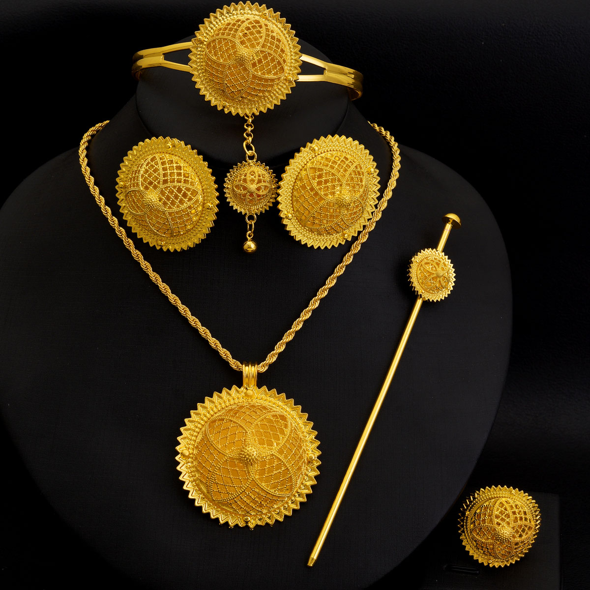 Africa Dubai Golden Color Jewe - Ethnic Fashion In Dubai review and price