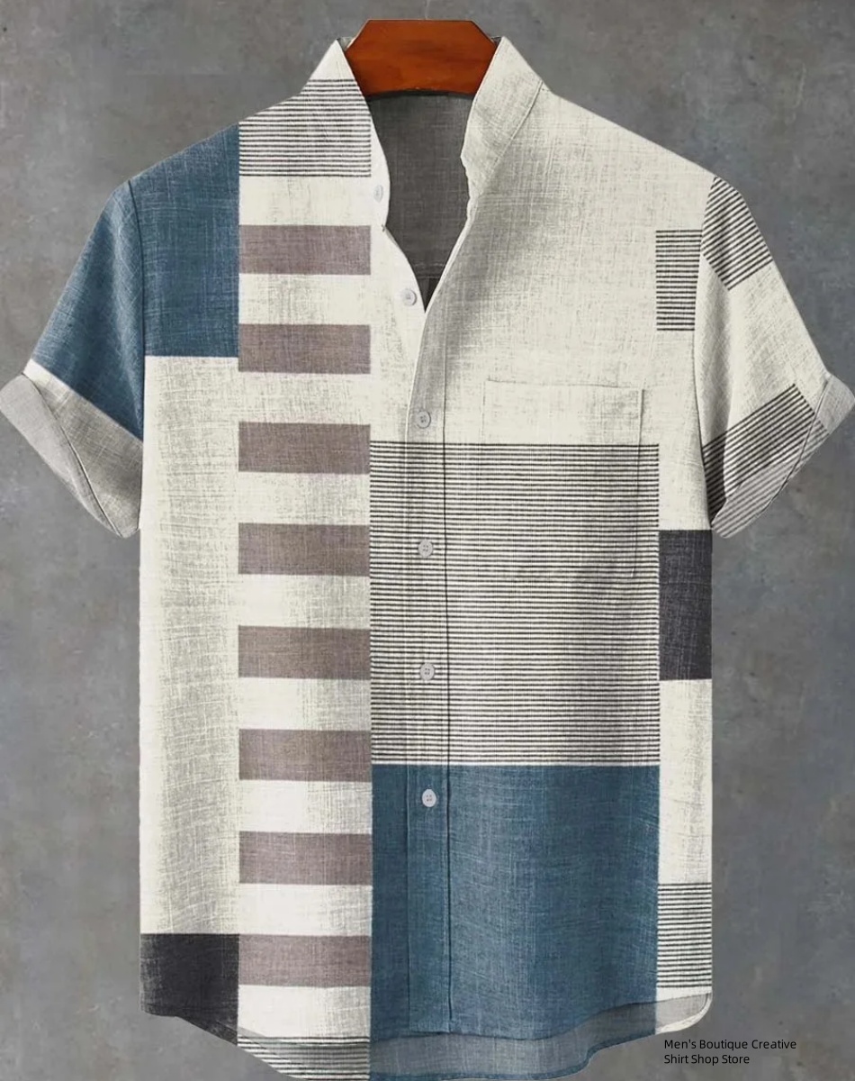 New Linen Men's 3D Ethnic Patt - Ethnic Fast Fashion review and price