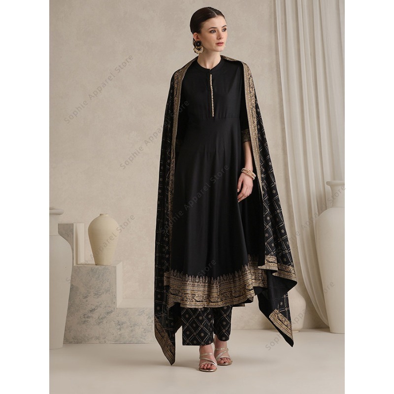 Elegant Black Indian Salwar Ka - Salwar Kameez Set review and price