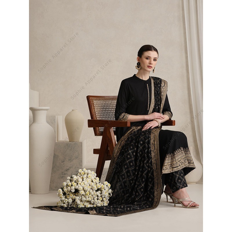 Elegant Black Indian Salwar Ka - Salwar Kameez Set review and price