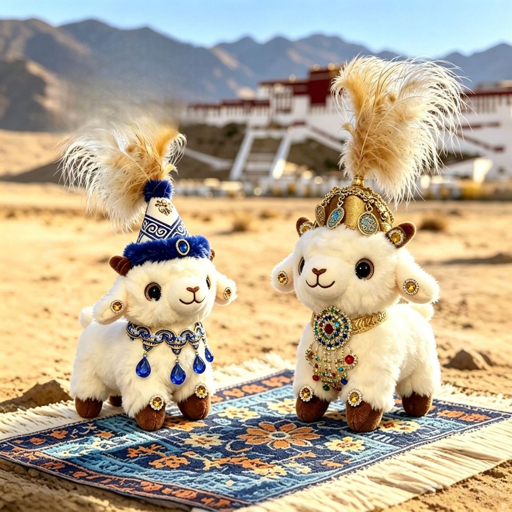 Cute Feather Rhinestone Sheep  - Ethnic Fashion Show review and price